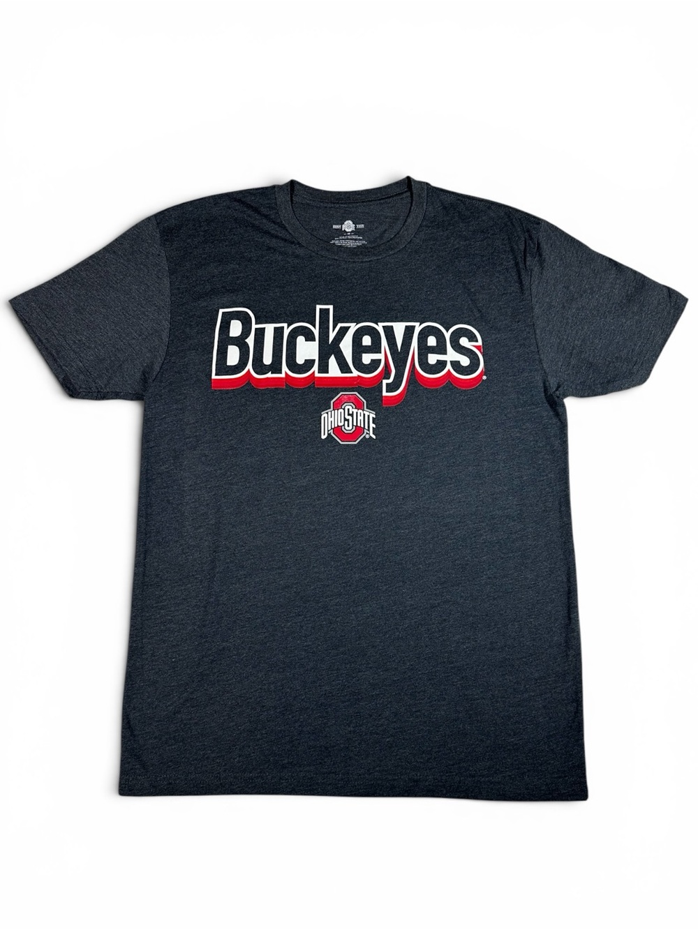 Scarlett Ohio State Printed Neck Label Tee - Charcoal & White